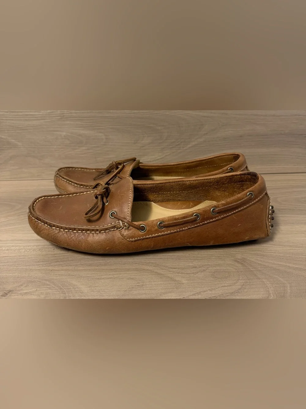 Cole Haan Driving Moc Shoes Mens Size 9.5 M Brown Leather Loafers Slip On 13215